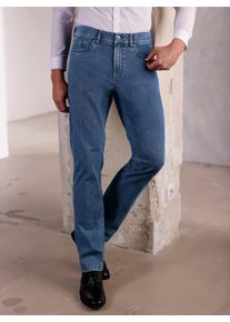 Herren Autofahrerhose mit bequemer Bundlösung in blue-stone-washed ,Größe 46, WITT, 86% Baumwolle, 13% Polyester, 1% Elasthan