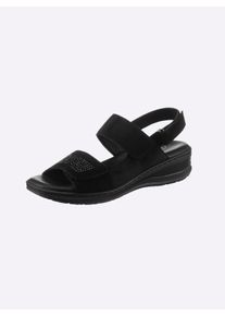 Dames sandalen in zwart ,maat 36, Witt, 100% Leer