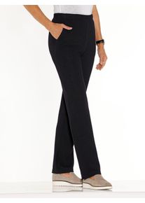 Dames Comfortbroek van ribmateriaal in zwart ,maat 38, WITT, 98% Polyester, 2% Elastan