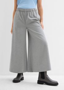 bonprix Femei Pantaloni culotte cu aspect de l&acirc;nă, gri, 46