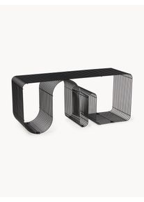 AYTM Metal Bench Curva Black Metal B 100 x D 32 cm
