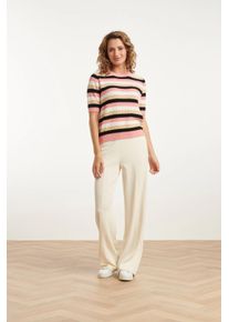 Smashed Lemon 25140 wide straight leg stretch broek |