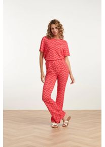 Smashed Lemon 25041 flared leggings met schelpenprint |