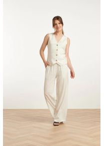 Smashed Lemon 25131 te pinstripe linnen broek |