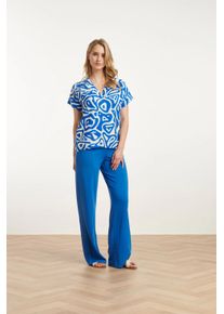 Smashed Lemon 25140 wide straight leg stretch broek |