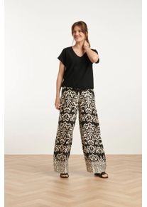 Smashed Lemon 25089 e te satijnen ornamentele geprinte broek |