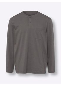 Heren Pyjama-Shirt in antraciet ,maat 44/46, WITT, 100% Katoen