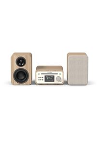 pure Classic Stereo Mini: el encantador sistema microestéreo, Blanco algodón/roble