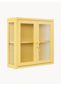 Mustard Made Regał ścienny The Kit Żółty Metal, Szkło S 60 x W 57 cm