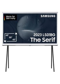 Samsung , LED-Fernseher »GQ55LS01BGU« 138 cm/55 Smart-TV Mattes Display, QLED-Bildqualität, Abnehmbare Standfüße , Cloud White , Passt sich durch...