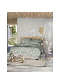 Irisette, Bettw&auml;sche &raquo;Tokio 8567&laquo; 2 Stk. tlg. seidiger Glanz, besonders weich und hautschmeichelnd, gr&uuml;n, Mako-Satin, Obermaterial: 100% Baumwolle, B/