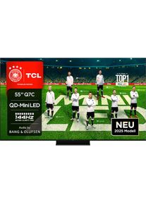 TCL, Mini-LED-Fernseher &raquo;55Q7CX1&laquo; 139 cm/55 Smart-TV Audio von Bang & Olufsen, Dolby Vision, Smart TV, Apple TV, 4K HDR, schwarz, Ein ultra-schlankes 