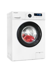 Exquisit , Waschmaschine &raquo;WA8014-020A weiss&laquo; 8 kg 1400 U/min , wei&szlig; , Elegantes wei&szlig;es Design mit LED-Anzeige und Restlaufanzeige