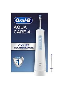 Oral-B , Munddusche »AquaCare 4« 2 Stk. Aufsätze Kabellose mit Oxyjet-Technologie , weiß/blau , Für eine einfache & flexible Awendung ohne Kabel