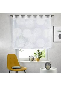 my home , Raffrollo »Belem« mit Schlaufen Transparent, Voile, Polyester , weiß , Obermaterial: 100% Polyester , 140 cm