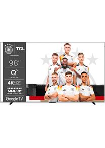 TCL, QLED-Fernseher &raquo;98C61BX7&laquo; 248 cm/98, Titanium Anthrazit, Mit HDMI 2.1, ALLM, 144Hz VRR und 120Hz VRR werden Gaming Anwendungen unterst&uuml;tzt.