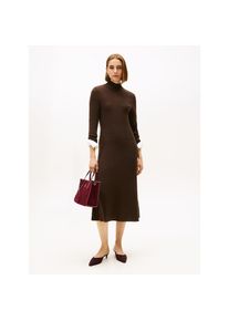 Tommy Hilfiger , Strickkleid »SOFT WOOL LS MOCK-NK SWT DRESS« aus reiner Wolle , Dark Coffee , N-Gr , M (38) -N-Gr , M (38) , Kurzes Strickkleid...
