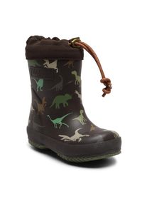 bisgaard , Kinder,Juegendliche , Gummistiefel »thermo« , Regenstiefel, Matsch Schuh, Thermostiefel mit wärmender Lammwolle , dunkelbraun-Dino , 24...