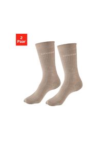 Copenhagen Studios , Basicsocken Packung, 2 Paar tlg. gerippt, mit wärmender Wolle , 2x beige meliert , 39-42 , 39-42 , Gerippte Socken mit...