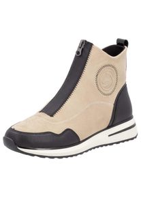Remonte , Slip-On Sneaker , Keilabsatz, Boots, Stiefelette mit praktischer Anziehlasche , hellbeige-schwarz , 42 , 42 , Knöchelhoher Sneaker mit...