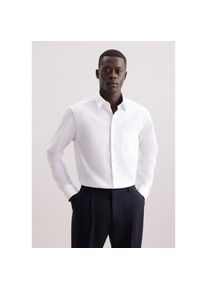 Seidensticker, Herren, Businesshemd &raquo;Schwarze Rose&laquo; Comfort 1/1 Covered-Button-Down-Kragen Struktur, wei&szlig;, normale &Auml;rmell&auml;ngen, 3XL (48) -normale 