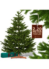 Casaria Künstlicher Weihnachtsbaum Premium 220cm PE / PVC mit Holzständer FSC