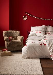 Biancheria da letto con cervi, Grigio, Taglia 135x200 cm, bonprix