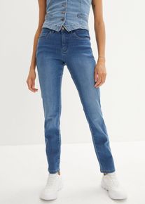 Jeans elasticizzati straight vita media, Blu, Taglia 44, bonprix