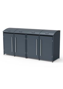 Tchibo - M&uuml;lltonnenbox - 278x83x135cm - anthrazit - Stahl