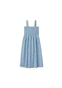 Tchibo - Trägerkleid aus Bio-Baumwolle - Mädchen - Gr. 98/104 - blau/geblümt