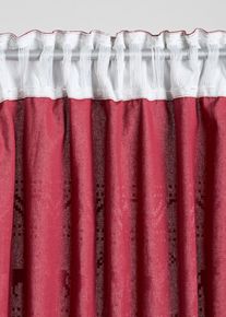 bonprix Draperie din bumbac bio, cu bordură de iarnă (1buc.), alb, Î/Lă: 145/110 cm