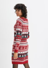 bonprix Sukienka dzianinowa, czerwony, 36/38