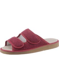 Dames Slipper met dubbele klittenbandsluiting bordeaux Maat 41