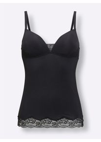 Damen BH-Hemd in schwarz ,Größe 75B, WITT, 95% Modal, 5% Elasthan. Spitze: 80% Polyamid, 20% Elasthan