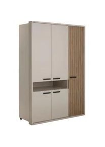 Xora Drehtürenschrank , Kaschmir , Metall , 5 Fächer , 147x217x63 cm , Beimöbel erhältlich , Schlafzimmer, Komplette Schlafzimmer und Serien, Schlafzimmerserien