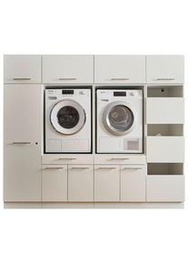 Hauswirtschaftsraum , Weiß , Holzwerkstoff , 2 Schubladen , 235x200x67.5 cm , Waschküche, Hauswirtschaftsraum