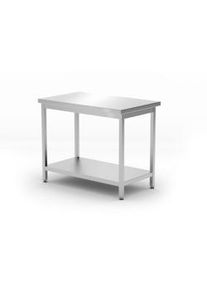 Mesa de trabajo Hendi con estante base Budget Line fabricada en acero inoxidable 1000x600x850mm