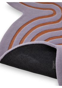 benuta Finest Villamatto Helix Violetti 200x300 cm Rakenteiden yhdistelmä,Trendin ilme