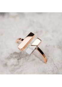 Holzkern Anello Campania Oro Rosa e Marmo