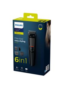 Philips, Trimmer + Haarschneider, MULTIGROOM Series 3000 6 Werkzeuge selbstschärfende Stahlklingen 6-in-1 Gesicht (MG3710/15)
