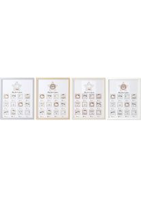 Esprit, Bilderrahmen, Fotorahmen Home Kristall Holz MDF 40,5 x 2 x 49,5 cm (4 Stück)