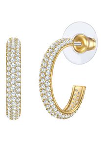 Yokoamii, Damen, Paar Creolen &raquo;Set: Y517&laquo; mit Zirkonia, gelbgold + wei&szlig;, gelbgold + wei&szlig;, Creolen f&uuml;r Damen