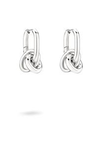 Liebeskind Berlin , Juegendliche , Paar Creolen »Schmuck Geschenk Edelstahl Ohrringe Modern Knot« Einhänger abnehmbar , silberfarben , Moderne...
