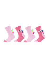 Camano , Jungen , Socken »COSY FANCY APPLICATION SOCKS« 4 Stk. tlg. mit elastischem Bund , shocking pink , 35 (38) , 35 (38) , Socken von Camano