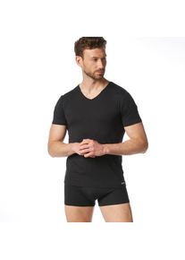 Bruno Banani , V-Shirt »CHECK LINE 2.0« Pique Optik, Kurzarm, V-Neck, Cotton-Mix , schwarz karo , 4S , 4S , V-Shirt für Herren von Bruno Banani