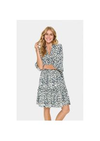 Saint Tropez , Blusenkleid »EdaSZ Dress« Sommerkleid, Tunikakleid mit Volant und 3/4 Ärmel , Winter Urban Chic Leopard , N-Gr , XS -N-Gr , XS ,...
