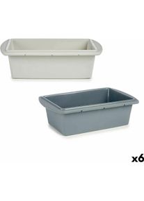 Kinvara Gebäckbackform Kuchen 1,5 L 16 x 7 x 27,5 cm (6 Stück), Backform, Grau