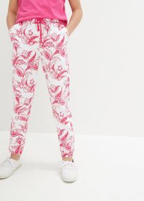 bonprix Pantaloni din jerse din bumbac 100%, roz, 164/170