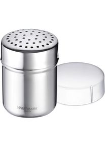 Westmark Gewürzstreuer "Grob" mit Frischhaltedeckel, Pfeffermühle + Salzmühle, Silber