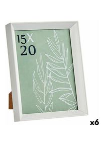 Giftdecor, Bilderrahmen, Fotorahmen WPC0235MG-3-WH Weiss Glas Kunststoff (6 Stück) (15 x 20 cm)